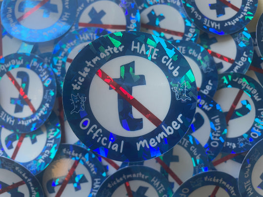 Ticketmaster Hate Club Sticker
