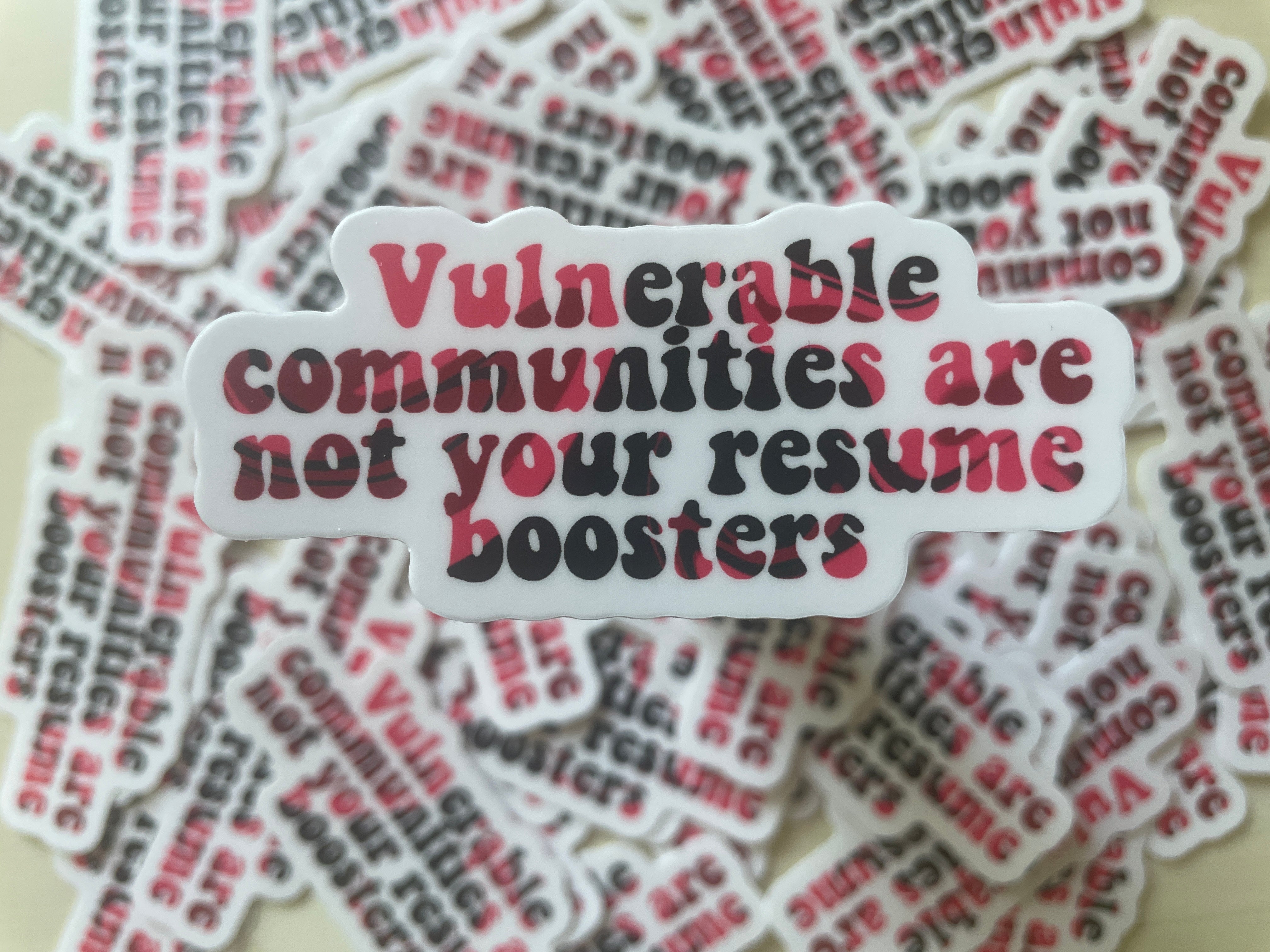Community Rules Sticker Vulnerable Communities Sticker – emoopossumcrafts